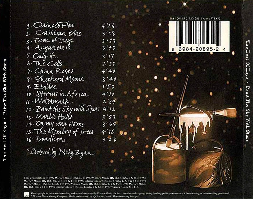 Enya  Paint The Sky With Stars  Back